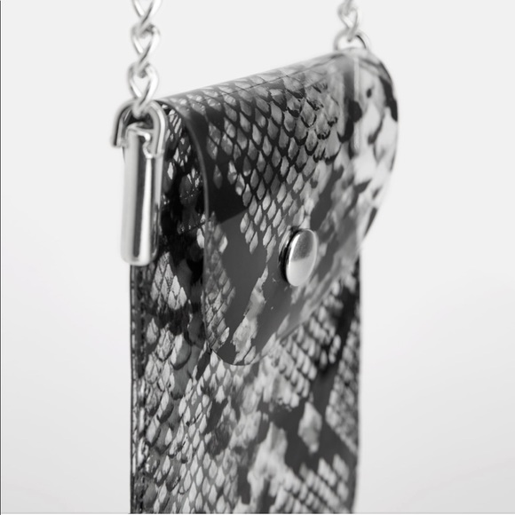 ZARA Vinyl Animal Print Crossbody Cell Phone Bag - Picture 8 of 8